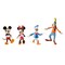 FleXfigs: Mickey Mouse - 4 Character Pack - Disney Articulated Action Figures, Flex It - Pose It!, Collectible Toy Miniatures, Licensed, Kids Ages 3+